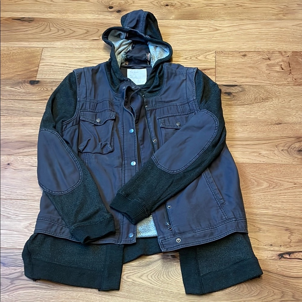Free people Womens Black Jacket with Hood